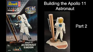 Building the Revell Apollo 11 Astronaut On The Moon 1/8 scale model kit Part 2