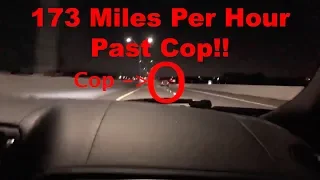 Passing a Cop at 170+MPH and RUNNING!! THEY GOT AWAY! (200MPH Attempt)