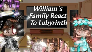 William's Family React To Labyrinth / Gcvr / My AU / FNaF | Night