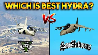 GTA 5 HYDRA VS GTA SAN ANDREASE HYDRA. WHICH IS BEST.