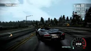 Lamborghini Reventon beats the time, drift on NFS Hot pursuit / 5770 ati max settings