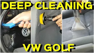 Deep Cleaning and detailing interior VW Golf MK4