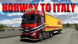 Mercedes-Benz Actros | Long Delivery | Norway to Italy | Euro Truck Simulator 2 | Logitech G29