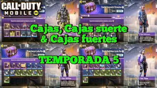 TEMPORADA 5! TODAS LAS CAJAS con NUEVAS SKINS PARA ESTA NUEVA TEMPORADA, CUAL LES GUSTÓ MÁS? CODM