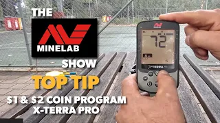 How to find $1 & $2 Coins with a Minelab X-TERRA Pro Metal Detector - Program Included!