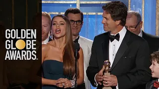 Modern Family Wins Best TV Series Comedy  or Musical - Golden Globes 2012