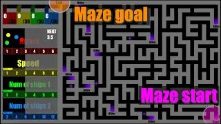 Maze race  - Marble Game - in Algodoo