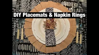 DIY Placemats and Napkin rings