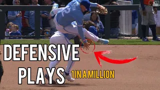MLB  1 in a Million Defensive Plays Compilation