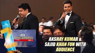 Akshay Kumar & Sajid Khan Fun With Audience | Zee Cine Awards 2011