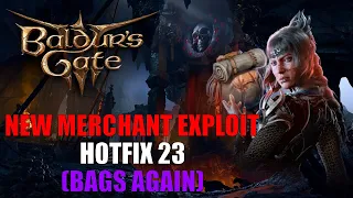 NEW Merchant Bag Exploit in Hotfix 23 & 24 | Baldur's Gate 3