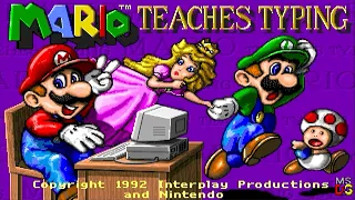 Mario™ Teaches Typing (MS-DOS 1992) Gameplay - No Commentary