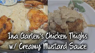 Ina Garten's Chicken Thighs with Creamy Mustard Sauce