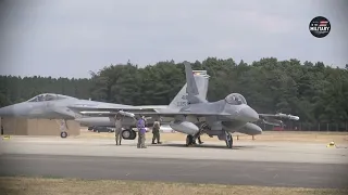 F-16 - F-15 Fighter Jets Take Off from U.K. Towards the Conflict Zone