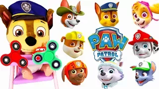 Learn Colors | Paw Patrol Chase School Fidget Spinners | Skye Gumballs Everest Finger Family