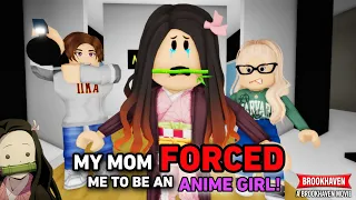MY MOM FORCED ME TO BE AN ANIME GIRL!| ROBLOX BROOKHAVEN 🏡RP (CoxoSparkle)