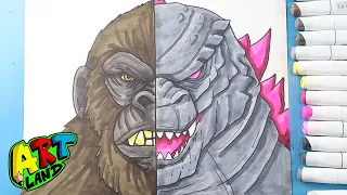 How to Draw Godzilla x Kong Face Off