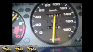 HUGE TURBO Civic B18c Coupe Top Speed 300 kmh Acceleration on Autobahn
