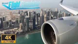 Flight simulator 2020 ULTRA GRAPHICS Landing In Doha | 4K
