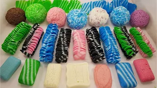 Striped plates,spirals,balls,cubes💦🍬Dry soap crashing💙🌹💦satisfying video 😋no talking#asmrrelax