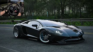 1500HP Twin Turbo Lamborghini Aventador Superveloce | Forza Horizon 5 | Steering Wheel Gameplay