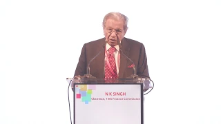 Dr NK Singh speaking at the 6th India Ideas Conclave 2020 at Narmada, Gujarat