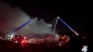 JFRD crews respond to recycling plant fire in Englewood neighborhood