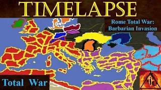 TimeLapse: Barbarian Invasion, but with Rome Total War Settlements !  (A.I. Only)