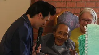 Elvis tribute artist visits local nursing home