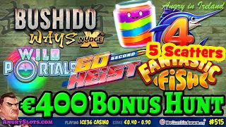 €400 SLOTS BONUS HUNT - 4 Fantastic Fish *5 scatters*, Tigers Glory Ultra, Sugar Rush & more.