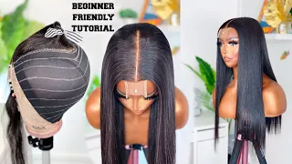 HOW TO DO THE 2X6 KIM K  CLOSURE WIG | BEST CLOSURE WIG FOR MIDDLE PART LOVERS | Omoni Got Curls