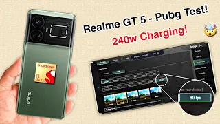 Realme GT 5 Pubg Test, Graphics Test! SD 8 Gen 2, 144Hz Display + 240w Charging!⚡