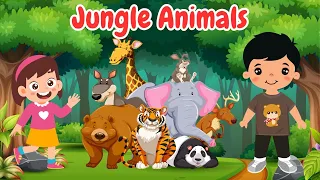 Tiger In A Jungle - Jungle Animals - Forest Animals – Animal Name For Kids - Animals by Moko Loko