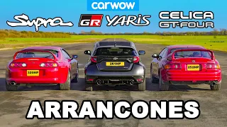 Toyota Supra MK4 vs GR Yaris vs Celica GT-Four: ARRANCONES