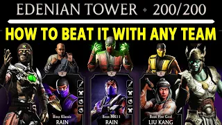 MK Mobile. How to Beat Battle 200 in Fatal Edenian Tower EASY! Best Characters to Use.