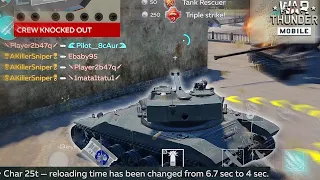 I abused the new Char 25t Buff | War Thunder Mobile