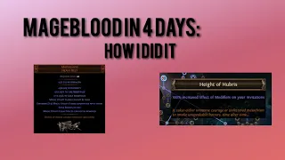 [3.18] How I farmed Mageblood in the first 4 days of Sentinel League solo