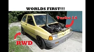 Worlds First Turbo LS Ford Festiva in 6 Minutes