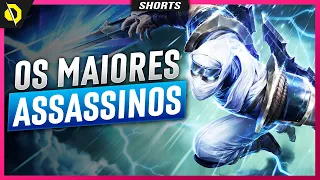 TOP 3 ASSASSINOS do LEAGUE OF LEGENDS! #shorts