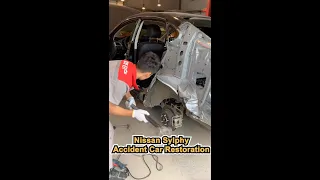 Nissan Car Over Speed and Crashed to Guardrail | Car Restoration