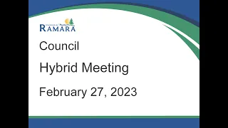 Township of Ramara Council meeting on February 27, 2023
