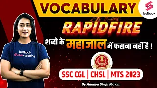 Vocabulary Marathon For SSC | English | Vocab for SSC CGL, CHSL, CPO, MTS | English By Ananya Ma'am