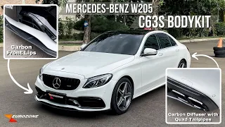 W205 MAKIN SPORTY SETELAH CONVERT BODY KIT C63S