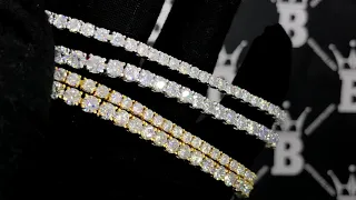 Moissanite Tennis Bracelets VVS D Color | 6cttw & 12cttw Versions | .925 Silver Setting HipHopBling