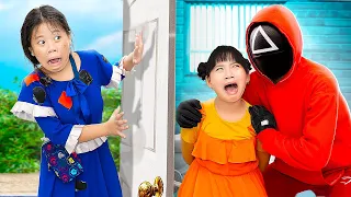 Thank You Adopted Sister... You Are My Hero - FNF vs Squid Game Real Life Compilation