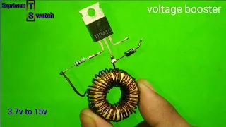 3.7v to 12v  voltage booster circuit. (joule thief circuit).