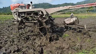 Tes hand traktor sawah Quick kubota mini bajak tanah lumpur