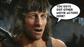 Mortal Kombat 11 Rambo Meets Other Movie Actors MK11 (Arnold Schwarzenegger, Christopher Lambert)