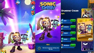 Drummer Cream Gameplay | World Tour (Sonic Dash Part 15)*Epic*🟨