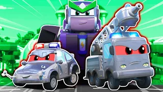 🤖Robot Malvados VS Equipo de Rescate: ¿Quién ganará? 🚨 Policía & Robot Transformer | Robofuse